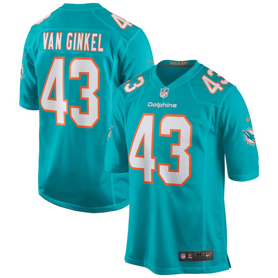 Men Miami Dolphins #43 Andrew Van Ginkel Nike Green Game NFL Jersey->miami dolphins->NFL Jersey